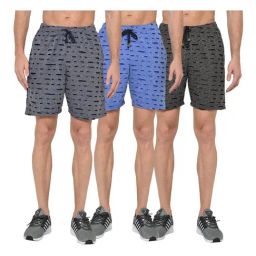 Vimal Jonney Multicolor Cotton Shorts - Pack of 3-image-79