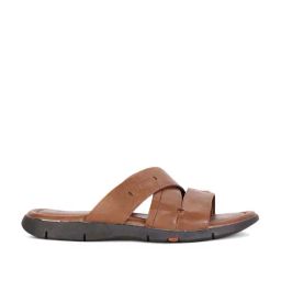 Bata Men's Brown Cross Strap Sandals-image-41