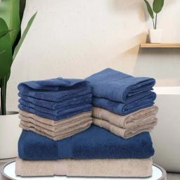 Bianca PARADISO Burgundy & Navy 100% Cotton Towel - Set of 14-image-67