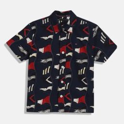 TOMMY HILFIGER Boys Navy Cotton Printed Shirt-picture-29