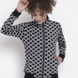 Chkokko Black & White Checks Jacket-picture-32