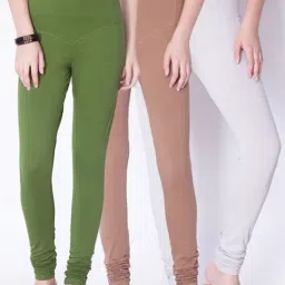 Dollar Missy Multicolor Cotton Leggings - Pack of 3-16