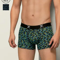 XYXX Black Printed Trunks (Pack of 2)-image-1