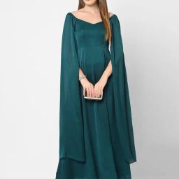MISH Green Sweet Heart Neck Maxi Dress-image-97