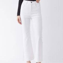 Miss Chase White Flare Fit High Rise Jeans-image-21