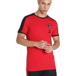Puma Red Cotton Regular Fit T-Shirt-image-81