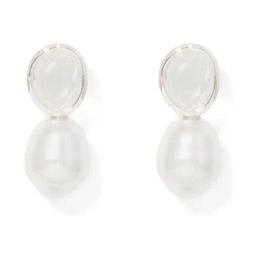 Forever New Crystal & Pearl Savannah Stone & Pearl Drop Earring-image-74