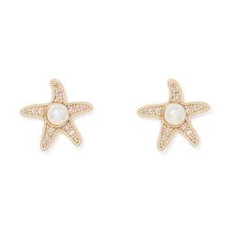 Forever New Gold & Pearl Poppy Pretty Pearl Starfish Stud Earring-26
