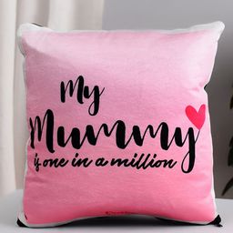 Archies Pink & Black Printed Square Cushion-image-62