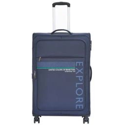 United Colors of Benetton Garret Navy Printed Soft Large Trolley Bag -78 Cms-40