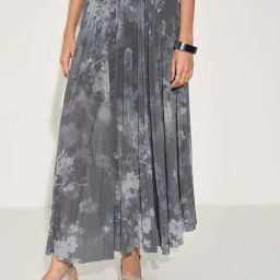 Honey By Pantaloons Grey Flared Fit Floral Print Skirt-picture-18