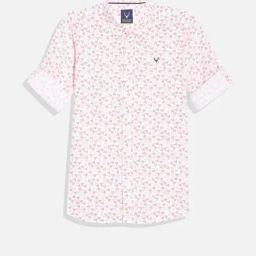 Allen Solly Boys White Cotton Blend Print Shirt-picture-22