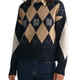 Gant Black & Beige Printed Sweater-46