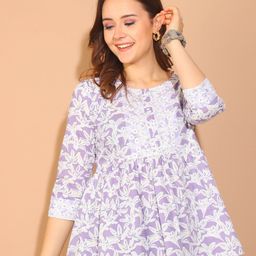 Roly Poly Women Floral Printed Cotton Peplum Crop Top-image-91