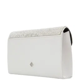 Call It Spring Silver Polyester Envelope Clutch image 2
