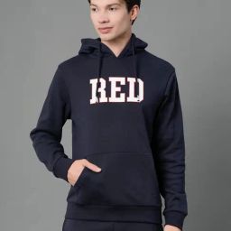 Red Tape Navy Blue Regular Fit Graphic Hoodie-33