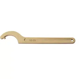 De Neers 115-170 mm Beryllium Copper Non Sparking Hook Wrench, NS-B-HW115-170-31