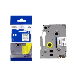 Pacific International Label Tape Cassette 6 mm Paper Laminated Black on Clear for TZE 111-image-44