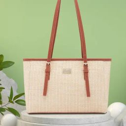 Caprese Raffia Brown Women Handbag-image-11