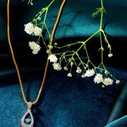 P.N.Gagdil Jewellers Celestial Dew Classic Gold and DIA Pendant for Woman-image-32
