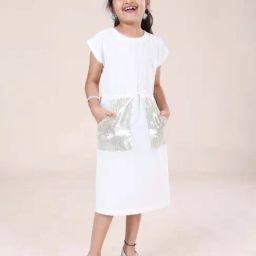 Kiddopanti Kids White Regular Fit Dress-image-95