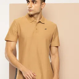 Alcis Men Printed Polo Collar Anti-Statix & Drytech+ Pure Cotton Sports T-shirt-image-57