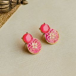 PolluxCraft Gold-Plated Floral Shaped Drop Earrings-picture-47