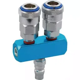 Monotaro Iron (Chrome Plated) + Aluminum Base 2 Branches Line Coupler-image-44