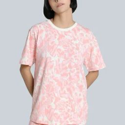 Puma Alpine Snow Cotton Relaxed Fit Floral Print T-Shirt-image-64