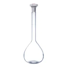 GENERIC Volumetric Flask Transparent 1 L Capacity Borosilicate Glass 3.3, VF1000 image 1