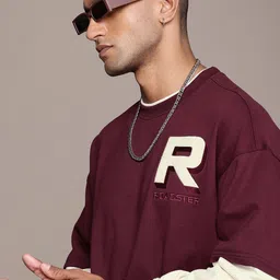 The Roadster Life Co. Oversized Fit Colourblocked Applique Detailing Pullover Sweatshirt-picture-11