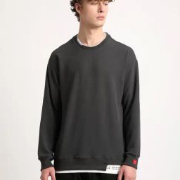 The Bear House Grey Regular Fit Texture Sweatshirt-picture-21