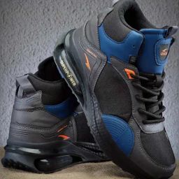 Asian Men's Black Ankle High Sneakers-image-40