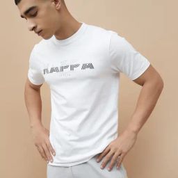 Kappa White Regular Fit Printed T-Shirt-image-57