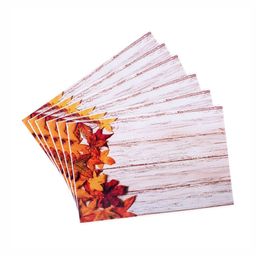 LooMantha Beige & Red 6 Pieces Rectangle Shaped Printed Table Placemats image 2