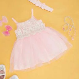 Pantaloons Baby Kids Gossamer Pink Embroidered Dress-picture-36