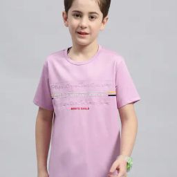 Monte Carlo Kids Mauve Printed T-Shirt-36