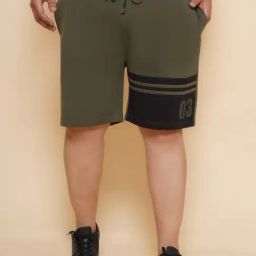 John Pride Olive Regular Fit Shorts-image-24