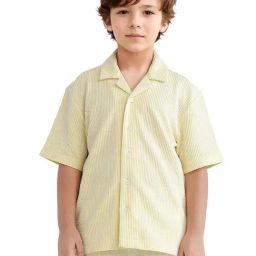 Rare Ones Boys Yellow Striped Shirt-image-1