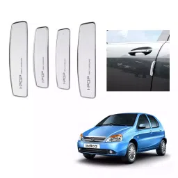 SPREADX Plastic Car Stylish I-Pop White Colour Elegant Door Guard Protection Universal Type Suitable for Tata Indica (Set of 4 Pcs)-picture-24