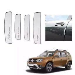 SPREADX Plastic Car Stylish I-Pop White Colour Elegant Door Guard Protection Universal Type Suitable for Renault Duster Type-2 (Set of 4 Pcs)-31