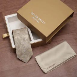 Allen Solly Beige Polyester Printed Tie & Pocket Square-41