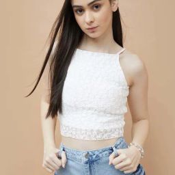 Ginger by Lifestyle White Lace Pattern Top-image-30