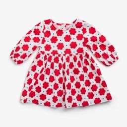 HOP Baby by Westside Red Floral Printed Cotton A-Line Dress-image-86