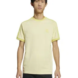 Adidas Originals Yellow Cotton Slim Fit Sports T-Shirt-image-29