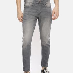 The Indian Garage Co Men Grey Slim Fit Mid-Rise Clean Look Jeans-image-91