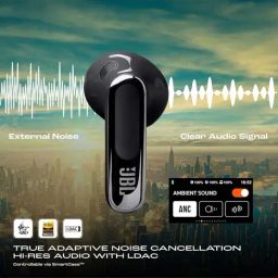Jbl New Launch Live Flex 3 Tws| Hi-Res Audio True Anc Earbuds| Smart Case with Touch Display image 4