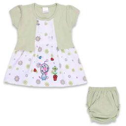 Wish Karo Kids Green Floral Frock & Briefs-image-30