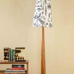 Freedom Tree Printed Multi-Color Acacia Wood Floor Lamp-64