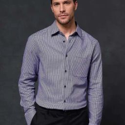 Rare Rabbit Purple Regular Fit Checks Shirt-image-65